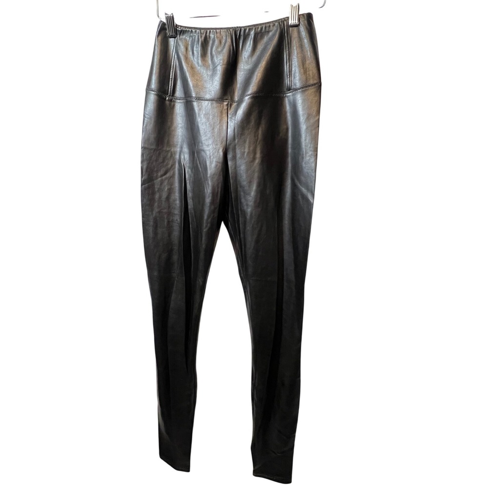 Wilfred Free Vegan Leather Leggings Black Fitted High‎ Waist Pull On Pants